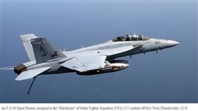 美國海軍今日表示，一架F/A-18F超級大黃蜂（Super Hornet）在佛羅里達州西島（Key West）外海執行飛行訓練期間墜機，造成兩名飛行員喪生。（圖／翻攝自NavyTimes.com）