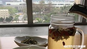 台北市立聯合醫院林森中醫昆明院區藥劑科藥師吳儀蓁說，除枸杞菊花茶，另外也可食用桑杞茶，桑葉有洗肝明目的作用。（圖／台北市聯合醫院提供）