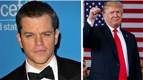 麥特戴蒙，川普。(合成圖/翻攝自IG)