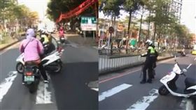 暖警扶老奶奶過馬路（圖／重機車友各區路況、天氣回報中心臉書）