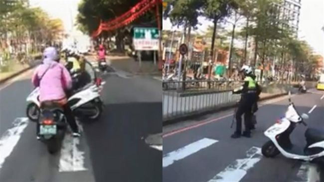 警突逆向橫擋車道　真相暖哭大批網友