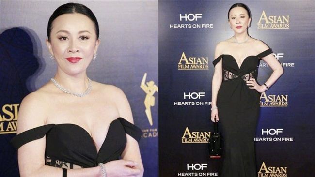 衣服要掉下來了！劉嘉玲爆乳走紅毯