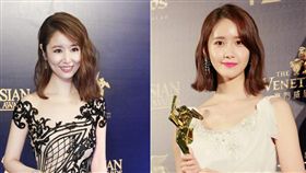 第12屆亞洲電影大獎，林心如，紅毯，潤娥。（合成圖／翻攝自微博）