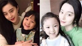  范冰冰，堂妹范朵朵。(合成圖／翻攝自微博)