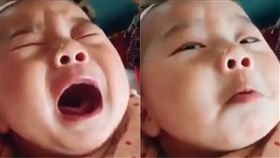 戲精,爆笑公社,嬰兒,哭鬧,偷瞄,眼神,裝哭,技能,假哭,演戲　圖／翻攝自YouTube https://goo.gl/tL5kCQ