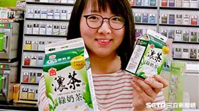 全家,義美濃綠奶茶。