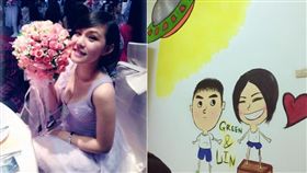 謝依霖生日凌晨PO出喜訊。（合成圖／翻攝自謝依霖臉書）