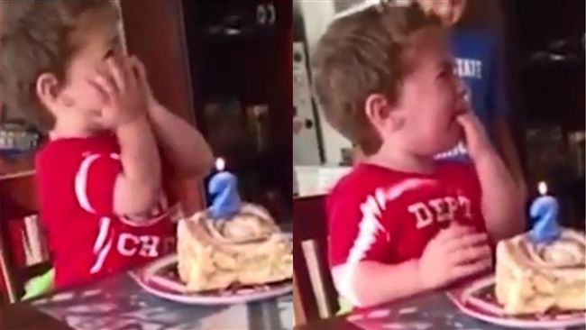 不想長大？2歲男童過生日竟放聲大哭