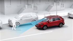 Ford Co-Pilot360™能偵測行人避免意外。（圖／翻攝youtube網站）