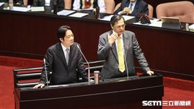 行政院長賴清德、陸委會主委陳明通出席立法院院會總質詢。 圖／記者林敬旻攝