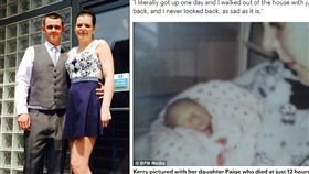 英國一名35歲模特兒哈欽森（Kerry Hutchinson）至今流產達16次，6個寶寶出生後夭折，其中她親手埋葬3位嬰兒，一共歷經失去22個小孩的折磨。她的醫師稱她的身體很健康，「只是不幸運而已」，但哈欽森無法將「不幸」當作解釋，決定要找出原因。（圖／翻攝自每日郵報）