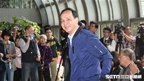 新北市長朱立倫出席公共運輸定期票發布記者會。 圖／記者林敬旻攝