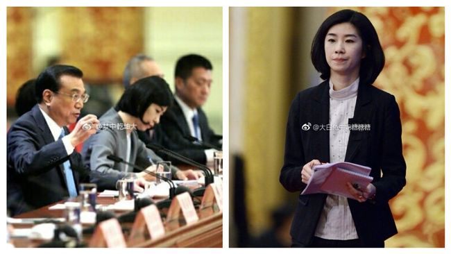 李克強身旁美女　竟是中國首席翻譯官