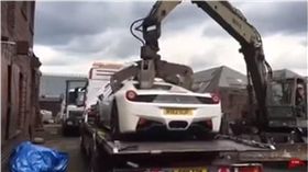 法拉利,零件,英國,銷毀,458 Spider,Zahid Khan　圖／翻攝自YouTube