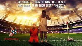 ▲IS合成圖「活捉」阿根廷球星梅西。（圖／翻攝自網路）