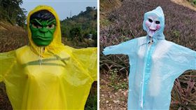 獼猴,猴子,鳳梨,果園,面具,奪魂鋸,綠巨人浩克（圖／廖月瑛授權提供）