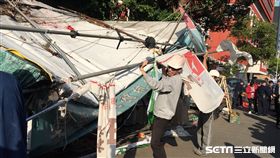 公投盟帳篷遭拆（圖／記者盧冠妃攝）