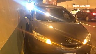 貨車疑急切擦撞　休旅車自轉撞隧道