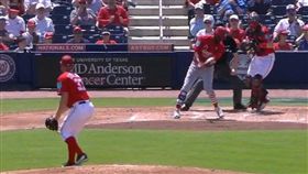 ▲史特拉斯堡讓打者揮棒落空。（圖／翻攝自比賽畫面）