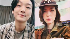  路嘉欣和趙逸嵐，曬同一張貓，同志疑雲。（合成圖／翻攝自臉書）