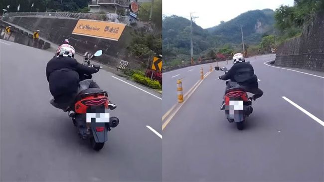 騎士台3線壓車　網友卻被他姿勢笑翻
