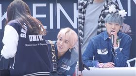 南韓男團「WINNER」，成員宋旻浩，姜昇潤拿麥克風。