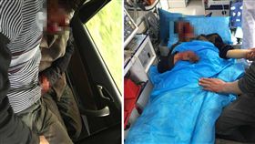 大陸四川一名47歲周姓男子與2名友人到老君山脈找尋中藥材，不料他竟遭一隻黑熊襲擊，整張臉被咬爛，只剩右眼和嘴巴，生命垂危，目前周男已被送往醫院搶救。（圖／翻攝自微博）