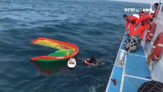 教授玩風箏浪板落海　已二度出意外