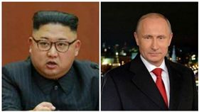 金正恩、普丁（合成圖／翻攝自勞動新聞網、推特）