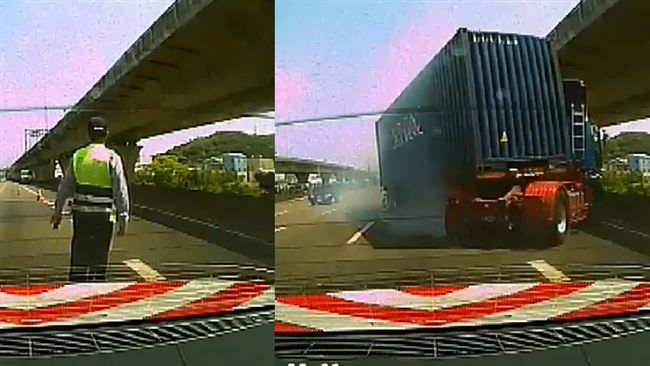 聯結車迎面撞！國道警險成夾心餅