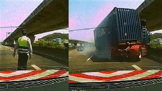 聯結車迎面撞！國道警險成夾心餅
