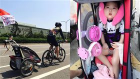 父母騎單車帶4歲罕病女環島／臉書粉絲專頁「芊芊小羽」