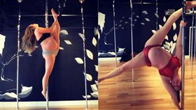 鋼管舞,美國,佛羅里達,Allison Sipes,懷孕,孕婦,運動,胎兒,倒吊,一字馬　圖／翻攝自臉書　https://goo.gl/XpHQRd