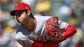 ▲洛杉磯天使二刀流球星大谷翔平大聯盟首次先發登板獲得好評。（圖／美聯社／達志影像）