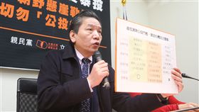 親民黨團：朝野應理性思考  勿讓公投變暴投親民黨立委李鴻鈞（圖）等人11日舉行記者會，提出一般公投議題與憲法層次議題必須分清楚，公投不應成輔選工具等重要關鍵，呼籲朝野應理性思考，勿讓公投變暴投。中央社記者謝佳璋攝  106年12月11日