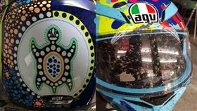 男子表示騎了這趟車，安全帽慘烈犧牲。（圖／翻攝爆廢公社）