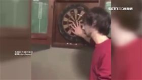 醉後大丈夫! 試膽飛鏢射中