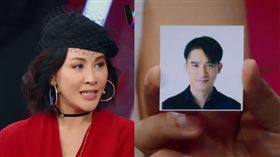 劉嘉玲隨身攜帶梁朝偉證件照。(合成圖／翻攝自微博)