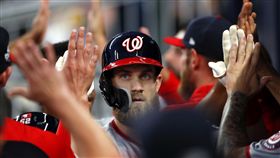 ▲華盛頓國民強打少年Bryce Harper開季4場比賽就敲出3發全壘打。（圖／美聯社／達志影像）