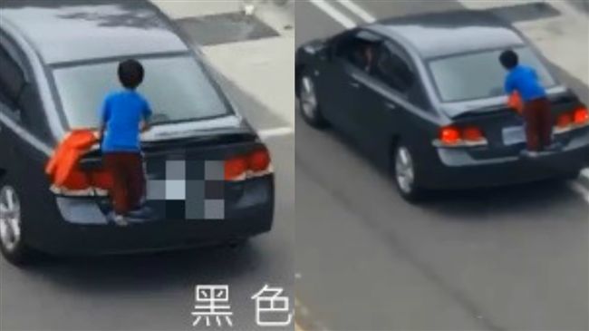 不顧兒趴車求情　狠心母踩油門任懸掛