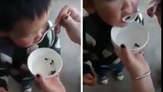 影／一匙一隻！家長竟餵孩童吃活蝌蚪