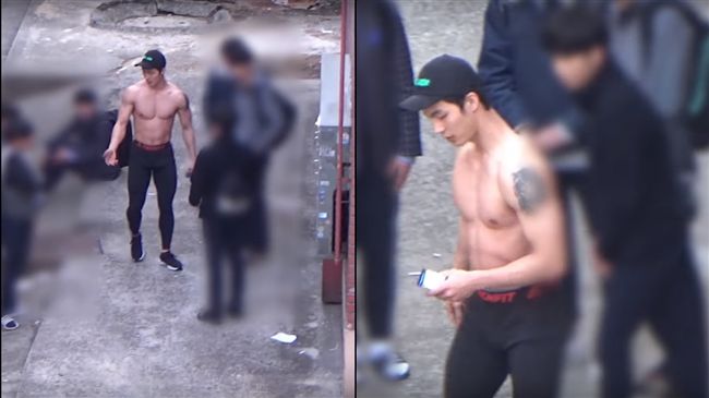屁孩躲暗巷抽菸　歐巴半裸教訓超霸氣
