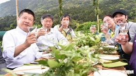 台北市長柯文哲採海芋 北市府提供