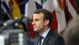 法國總統馬克宏　歐盟峰會媒體焦點法國總統馬克宏出席歐盟峰會是矚目焦點，他在媒體鏡頭前展現霸氣架勢。中央社記者唐佩君布魯塞爾攝　107年1月7日