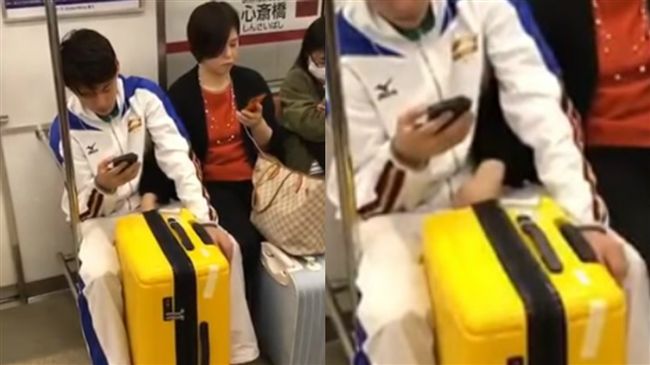 日本地鐵奇景！媽媽手放兒子褲檔猛搓
