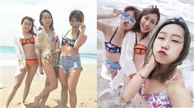 微甜女孩「WAYsugar」墾丁音樂祭首演，三人當然爾秀性感比基尼。（圖／絕頂創意）