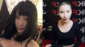 「口爆百人斬」E奶女模直播剃平頭　原因讓網友讚「好狂」
