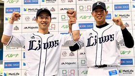 ▲西武獅外崎修汰和秋山翔吾。（圖／翻攝自西武獅官方網站）