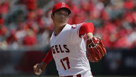 大谷翔平投手天使主場首戰。（圖／美聯社／達志影像）