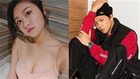 黃鴻升（小鬼），天氣女孩妞妞。（合成圖／翻攝自臉書）